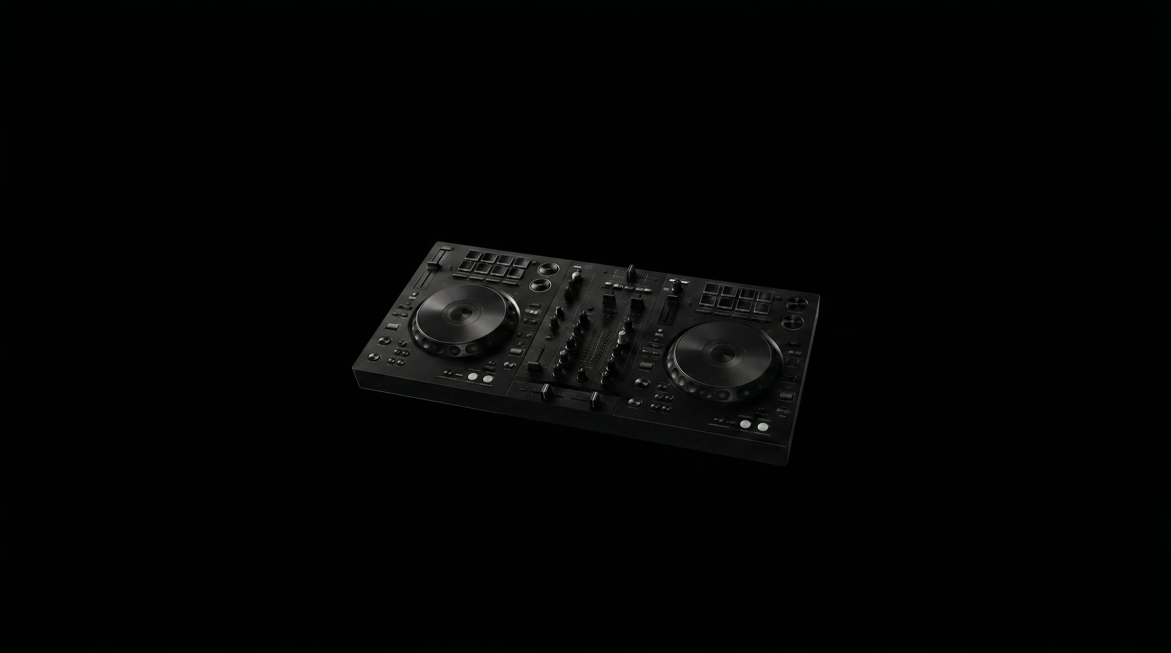 DJ Bhargav's setup — Pioneer DDJ controller floating on black